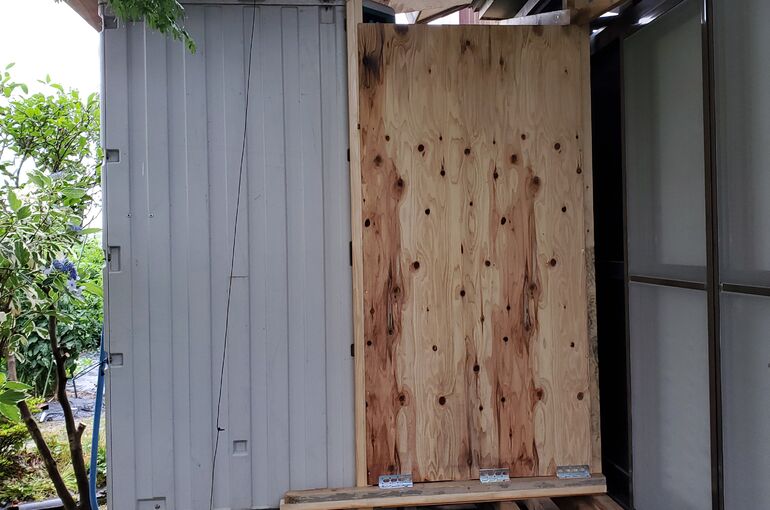 仮設トイレ設置風景